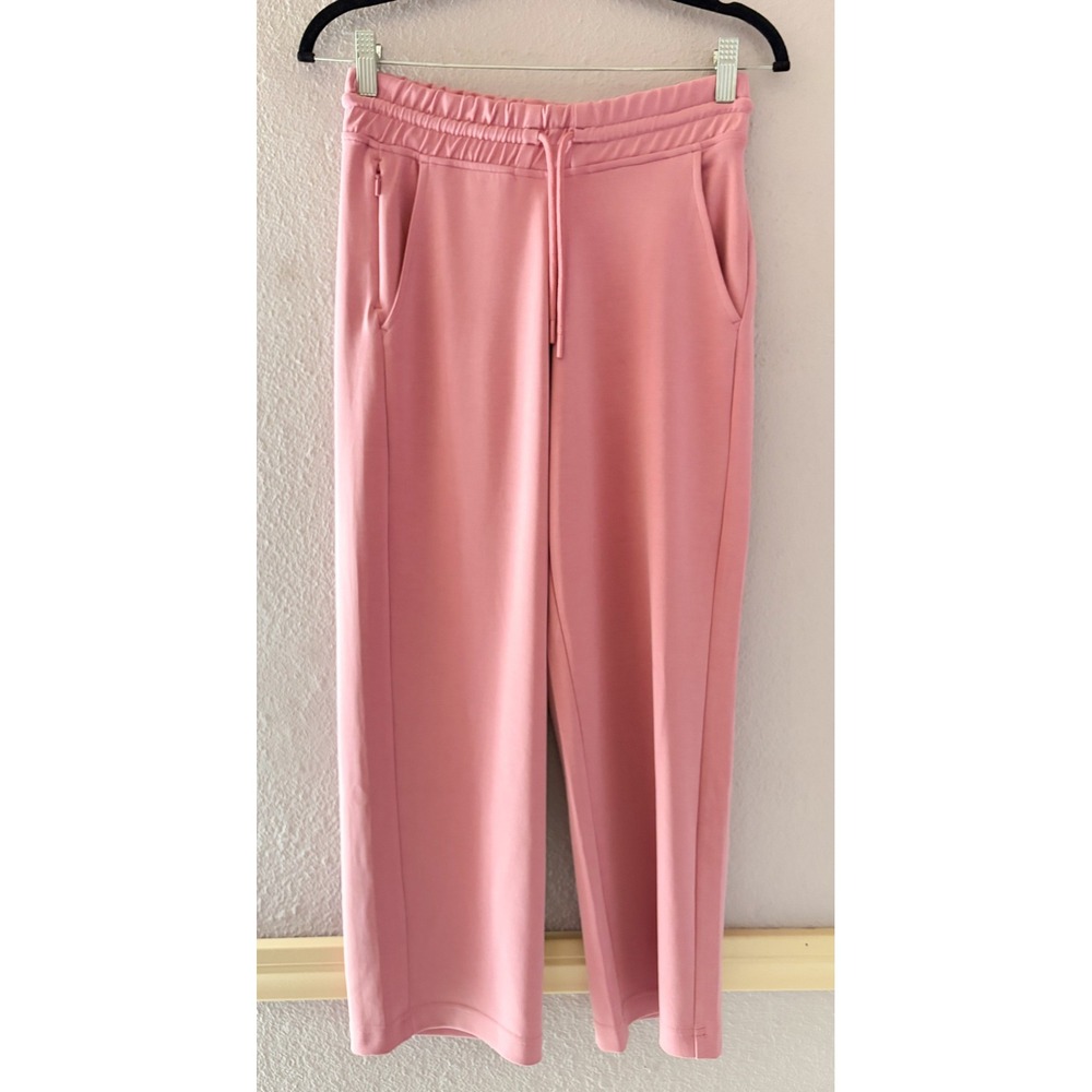 Athleta Seasoft Straight Leg Crop Pants Pink XS Loungewear Modal Comfort